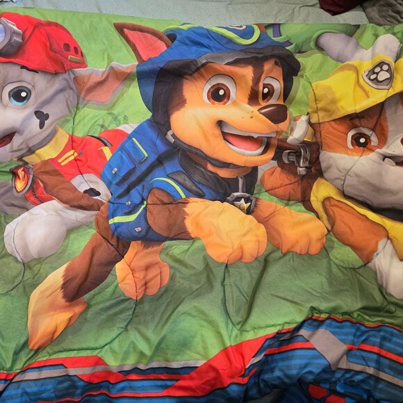 Paw Patrol Twin Size Comforter Kids Bedding Chase Marshall Rubble EUC - Picture 1 of 3